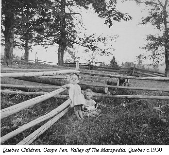 Quebec Children, Gaspe Pen, Valley of The Matapedia, Quebec, Canada by Lida Moser