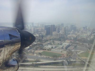 About to land in San Diego